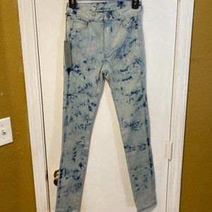 Acynetic women's size 25 light wash dyed ultra stretch denim AGNES skinny jeans